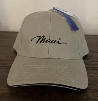 Surfware - Gorra de béisbol hawaiana - Sombrero Maui beige con correa trasera - Talla única para todos Foto 1 de 4