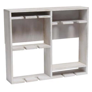 Elegant Designs 16.4" Bartow Wall Mounted Wood Wine Rack Shelf,Stemware White - Picture 1 of 9
