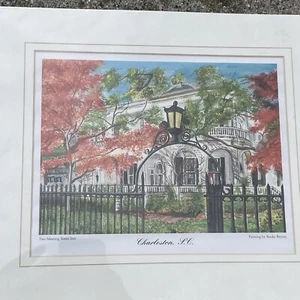 Two Meeting Street Inn Charleston South Carolina Lithograph Art Bryans ❤️gsc10m6 - Picture 1 of 7