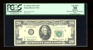 DBR 1963-A $20 FRN Richmond Fr. 2066-E PCGS App 30 Serial E13235129A - Picture 1 of 2