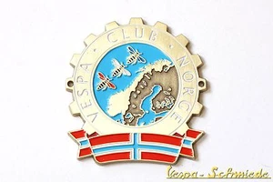 Metall-Plakette "Vespa Club Norge" - Norwegen Norway Emblem V50 PK PX GL Badge - Bild 1 von 1