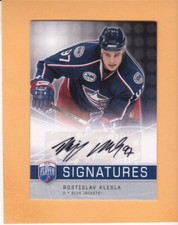 ROSTISLAV KLESLA 2008-09 UPPER DECK BE A PLAYER AUTOGRAPH #S-RK BLUE JACKETS