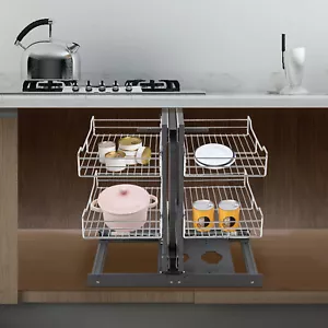 4 Regal Schiebeschrank für 31,5" 11 Zoll Jalousie Eck Organizer Soft Close Chrom - Bild 1 von 20