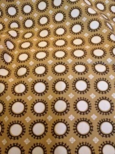 Threshold Circle Dot  Fabric Shower Curtain Brown Tan - Picture 1 of 2