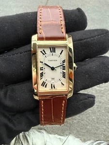 CARTIER TANK 8172984 AUTOMATIK 18K 750 GELBGOLD + SCHLIESSE 18K KOMPLETT SERVICED - Bild 1 von 12