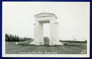 International Peace Arch Blaine Washington wa real photo postcard Ellis Photo - Picture 1 of 2