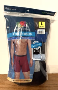 Fruit of the Loom Men 6 Boxer Briefs L 36-38 New In Package Assorted Colors - Picture 1 of 3