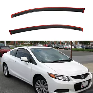 Genuine Honda Civic COUPE 2012-2015 Smoke Window Visor Vent Rain Guard Deflector - Picture 1 of 9