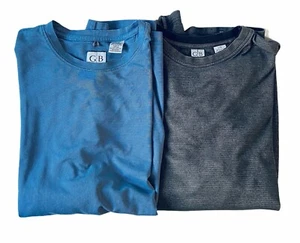 #8679 GEOFREY BEENE CASUAL GOLF TSHIRTS GRAY BLUE SIZE L - Picture 1 of 5