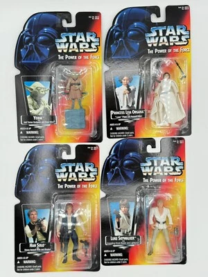 Star Wars 1995 Yoda - Princesa Leia - Han Solo - Luke Skywalker Kenner Acción Fi Foto 1 de 4