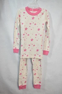 Hanna Anderson Moon & Back  Pajamas Size 6-7 Pink Stars Girl's - Picture 1 of 8