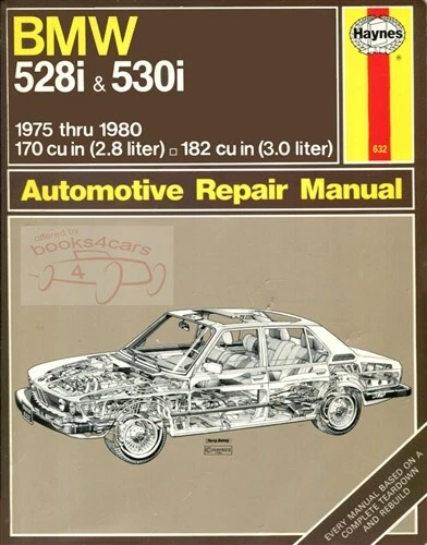 530i 528i BMW TALLER MANUAL LIBRO DE REPARACIÓN HAYNES 1975-1980 Foto 1 de 1