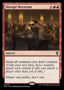 MTG - DISRUPT DECORUM - Karlov Manor Commander (R) - Picture 1 of 1