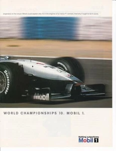 2000 Mobil Oil Mika Hakkinen F1 Mercedes Benz 2 page Print-Ad /  Great Art - Picture 1 of 1