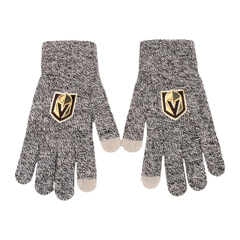 Las Vegas Golden Knights Gloves Knit Utility Winter Logo TEXTING FINGER TIP Gray Cover