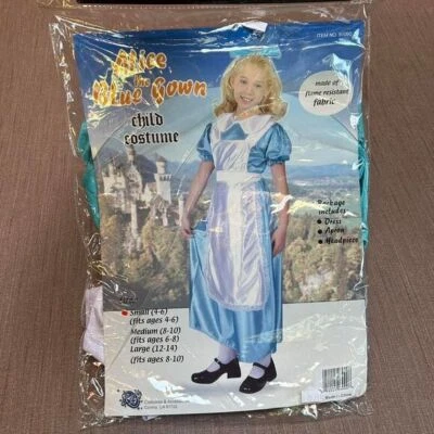 NUEVO Halloween Alicia en el País de las Maravillas Princesa Disfraz Vestir Niños Niñas Talla Pequeña Foto 1 de 4