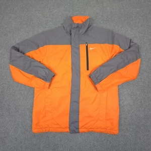 Nike Jacket Mens SMALL Orange Clima fit Windbreaker Long Sleeve Full Zip Size S - Picture 1 of 9