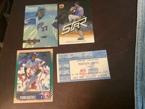 March 21,1991 Montreal Expos vs N Y Yankees Ticket Stub + 3 Pedro Martinez Cards - Picture 1 of 5
