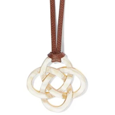 NWTag Brighton INTERLOK HORN Cream Pendant Necklace MSRP $88 - Image 1 of 4