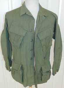 1960's COAT MANS COTTON W/R RIP-STOP POPLIN OG 107 CLASS-1 VIETNAM WAR ERA - Picture 1 of 5
