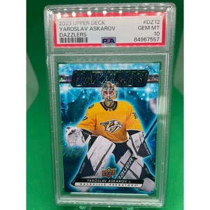 2023-24 UD Series 1 Yaroslav Askarov Dazzlers Predators Rookie#DZ-12 PSA 10 GEM - Picture 1 of 2