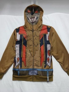 Fortnite Boys Hoodie M Front Zip Mesh Mask Dire Wolf Cosplay Jacket - Picture 1 of 7