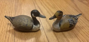 Vintage ENESCO Miniature Duck Decoy Figurines 1980 Hong Kong Decor Lot Cabin - Picture 1 of 6