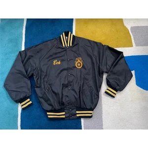 Vintage Herren XL Teamsters Satin Bomber Local 705 Chicago, IL 80er Art-Flo - Bild 1 von 10