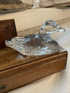 Vintage Clear glass duck 6x2.5 Paperweight - Picture 1 of 9