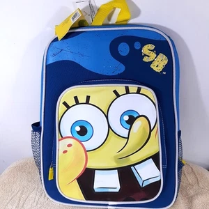 Mochila SPONGEBOB Squarepants NUEVA Bolsa para Libros de Lona Tamaño Completo NUEVA CON ETIQUETAS CARA 16"x12" - Imagen 1 de 6