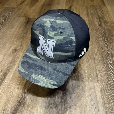 Adidas Nebraska Cornhuskers Sombrero Adulto M L Camuflaje Negro Ajuste Flexible Golf Rendimiento Foto 1 de 4