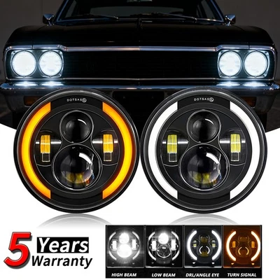 Faros LED redondos 48000LM 6500K 200W para Hummer H1 2002-2004 2006 7" pulgadas Foto 1 de 4