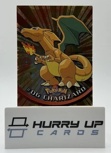 Topps Pokemon #06 Charizard Holo Foil TV Animation Series 1 Black Logo HP - Picture 1 of 10