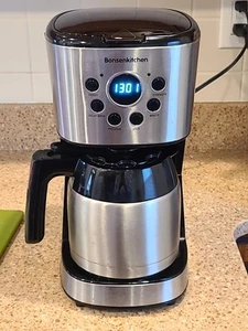 BONSENKITCHEN CAFFETTIERA PROGRAMMABILE CM8004 - NERO/ARGENTO - Foto 1 di 3