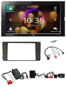 JVC DAB Lenkrad 2DIN Bluetooth USB Autoradio für Audi A6 2001-2005 Vollaktiv - Bild 1 von 12