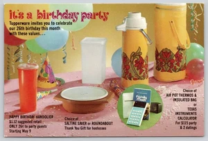 c1970s Tupperware 26th Birthday Party Plan Invitation Postcard - Picture 1 of 2