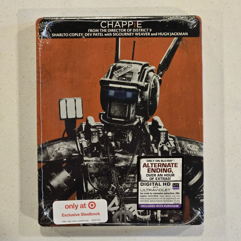 Chappie STEELBOOK BLU-RAY 2015 SCI-FI ACTION LIMITED EDITION RARE R - BRAND NEW - Image 1 of 3