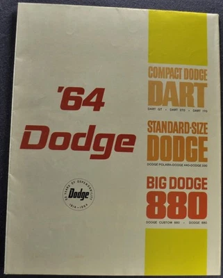 1964 Dodge Brochure Dart Polara 440 330 Custom 880 Wagon Excellent Original 64 - Image 1 of 4