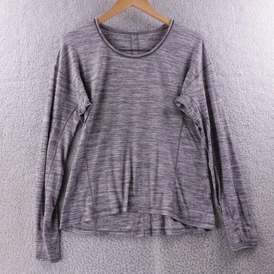 Top Lululemon Athleisure manga larga jaspeado púrpura calce atlético para mujer 10 Foto 1 de 4