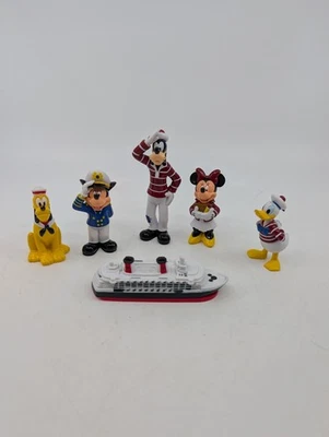 Juego de 6 figuras de Mickey Minnie Shipmates de Disney Cruise Line Pluto Goofy Donald Foto 1 de 4