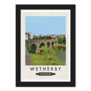 Wetherby Yorkshire Railway Inspired Print Framed and Unframed - Picture 1 of 1
