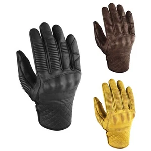 Rokker Motorradhandschuhe Leder retro kurz Tucson - Used Look Biker Handschuhe - Bild 1 von 10