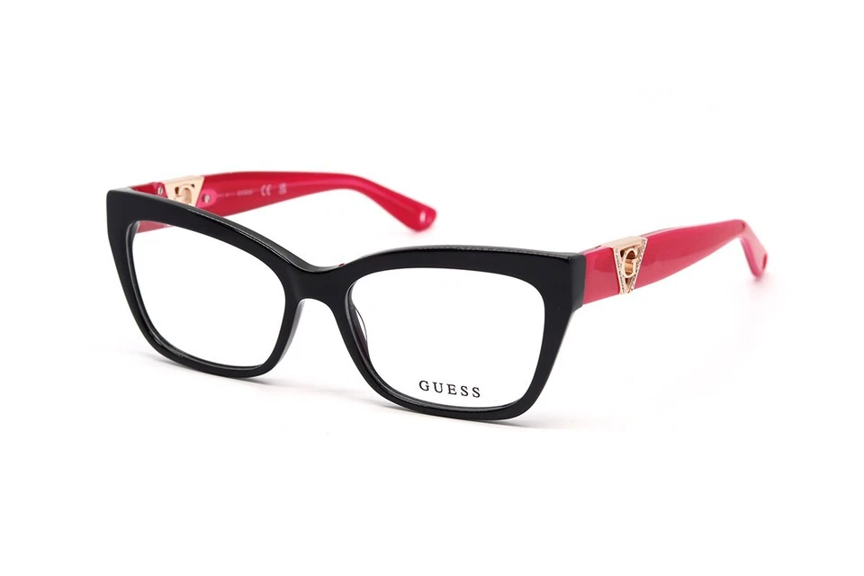 Marco de gafas de gato de plástico negro/rosa GUESS GU2960 005 54-16-145 Foto 1 de 1