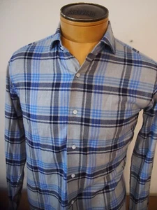 Peter Millar Crown Crafted Italian Flannel Spread Collar Plaid Shirt NWT S $275 - Picture 1 of 13
