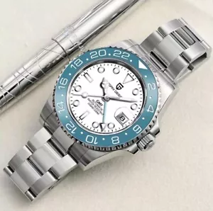 Pagani Design GMT Automatic Watch Light Blue Bezel New - Picture 1 of 9