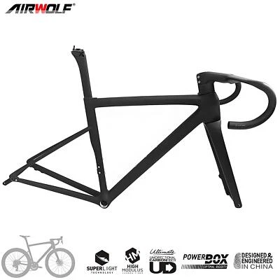 AIRWOLF T1100 Carbon Rennrad Rahmen 700x28c Lightweight 850g Aero Fahrrad - Bild 1 von 4