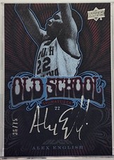 Alex English 2013-14 Upper Deck Black Old School Signatures /75 #OS-AE Auto HOF