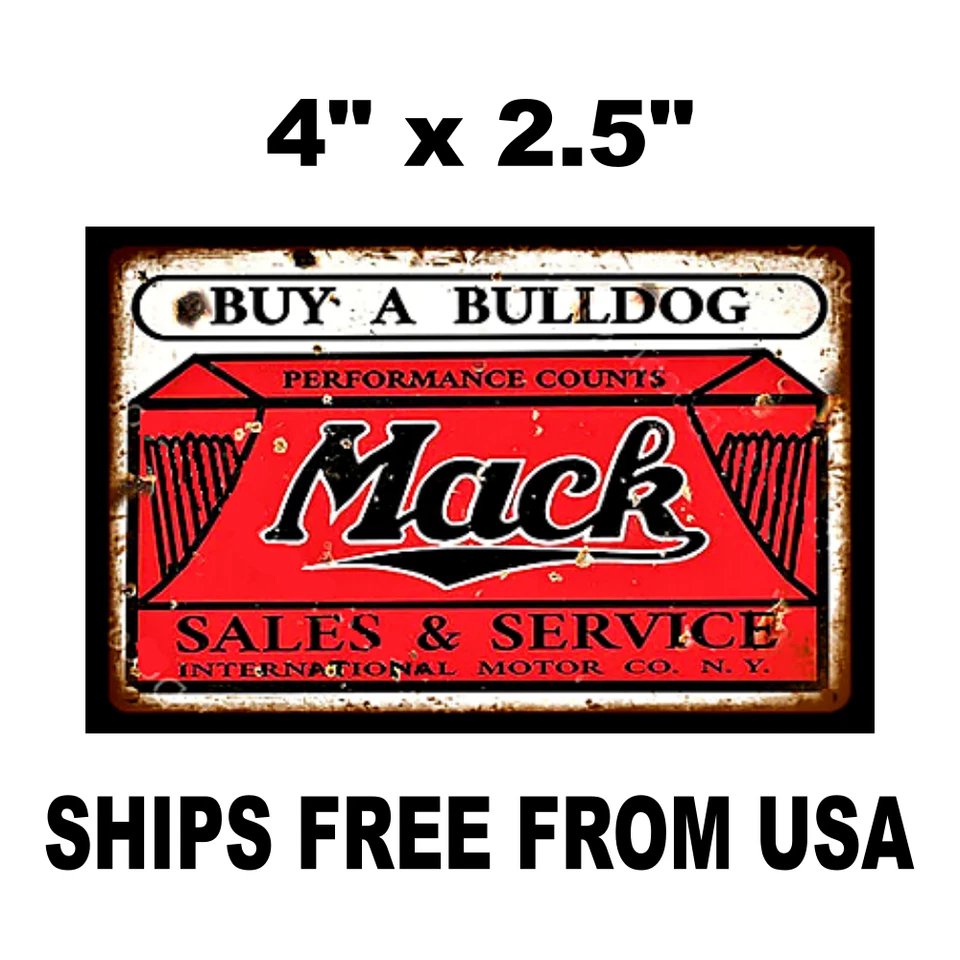 MACK TRUCK LOGO EMBLEMA CALCOMANÍA PEGATINA O IMÁN REFRIGERADOR HECHO EN EE. UU. Foto 1 de 4