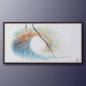 Abstraktes 67" - Wellengemälde, Original und Handarbeit von Koby Feldmos - Bild 1 von 5