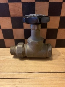 1" Hot Water Steam Radiator Valve BRASS FITTING HOFFMAN USA - Picture 1 of 7